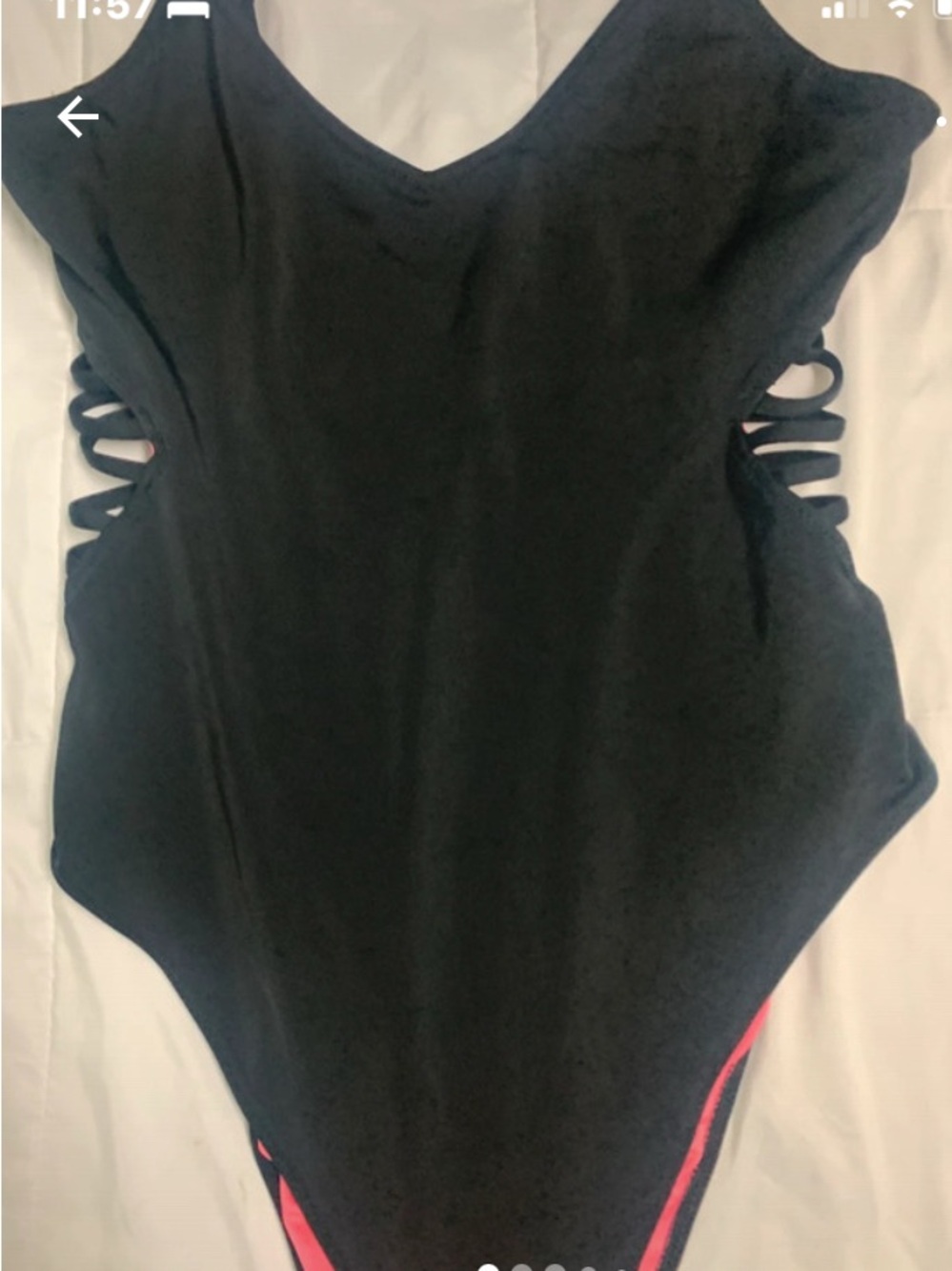 Victoria's Secret caged Black One-Piece Swimsuit with Side Strap Cutouts Y2K